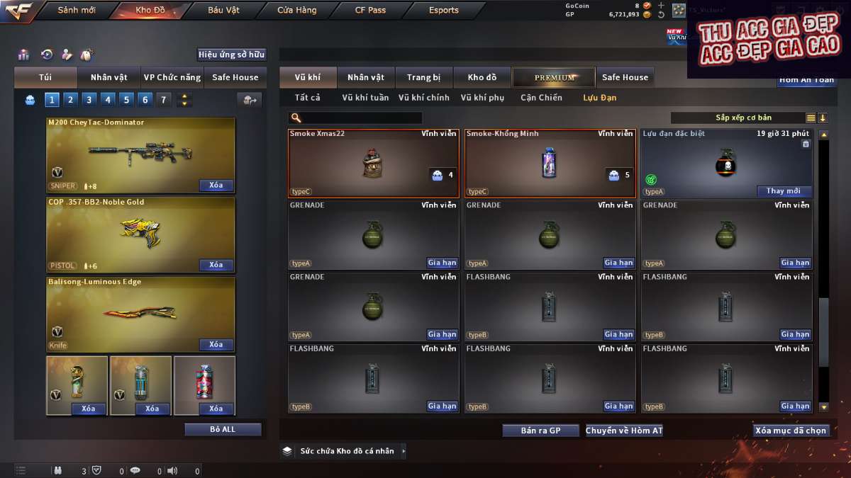 shop acc cf uy tin gia re